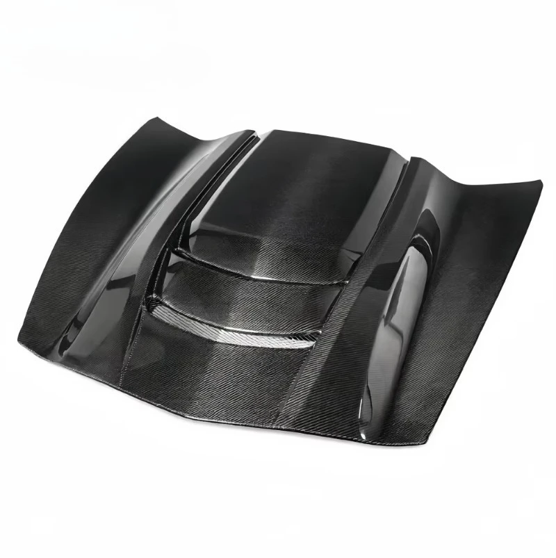 New High-quality Black Carbon Fiber Hood Modified ZR1 Style Glossy Matte Finish Includes Bolts Bolt-On