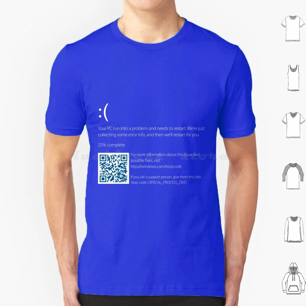 Rick Roll Blue Screen Of Death Windows 10 T Shirt Big Size 100% Cotton Rick Roll Bsod Blue Screen Of Death Rick Astley