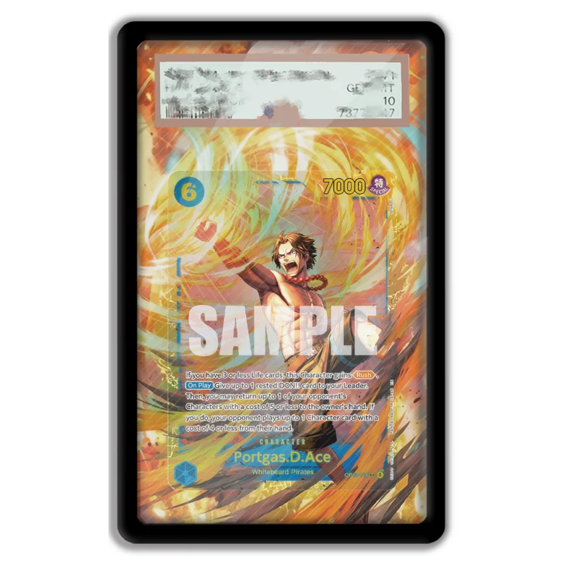 Anime Art Display for ONE PIECE Ace Whitebeard Pirates Anime Games Expand Art Acrylic Protective Case Keychain Evaluation Level
