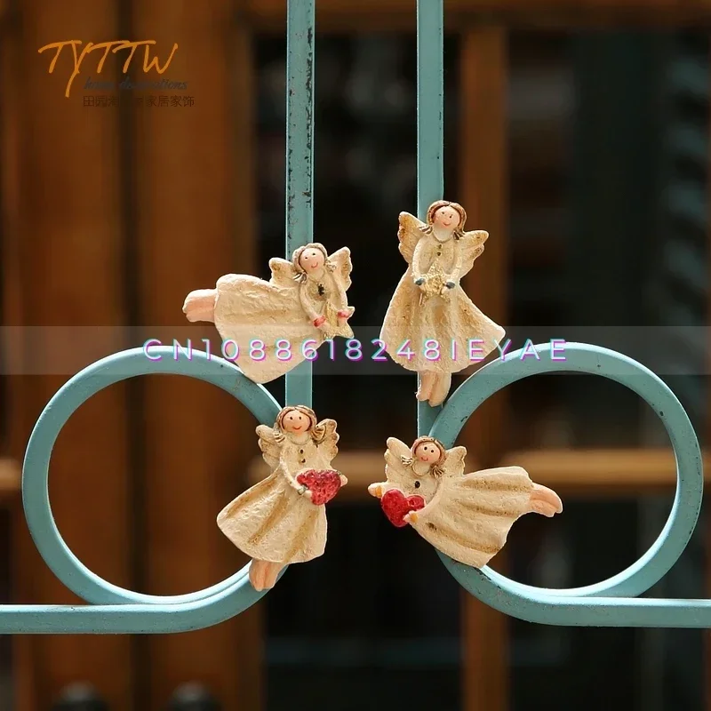 

American Country Angel Girl Fridge Magnets Magnetic Stickers Christmas Style Resin Stickers Hand-painted Stickers