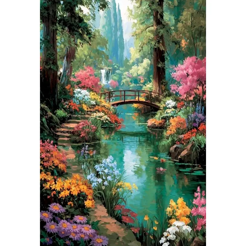

GATYZTORY Painting By Number Forest Scenery Drawing On Canvas HandPainted Art Coloring By Number Kits Home Decoration DIY Gift