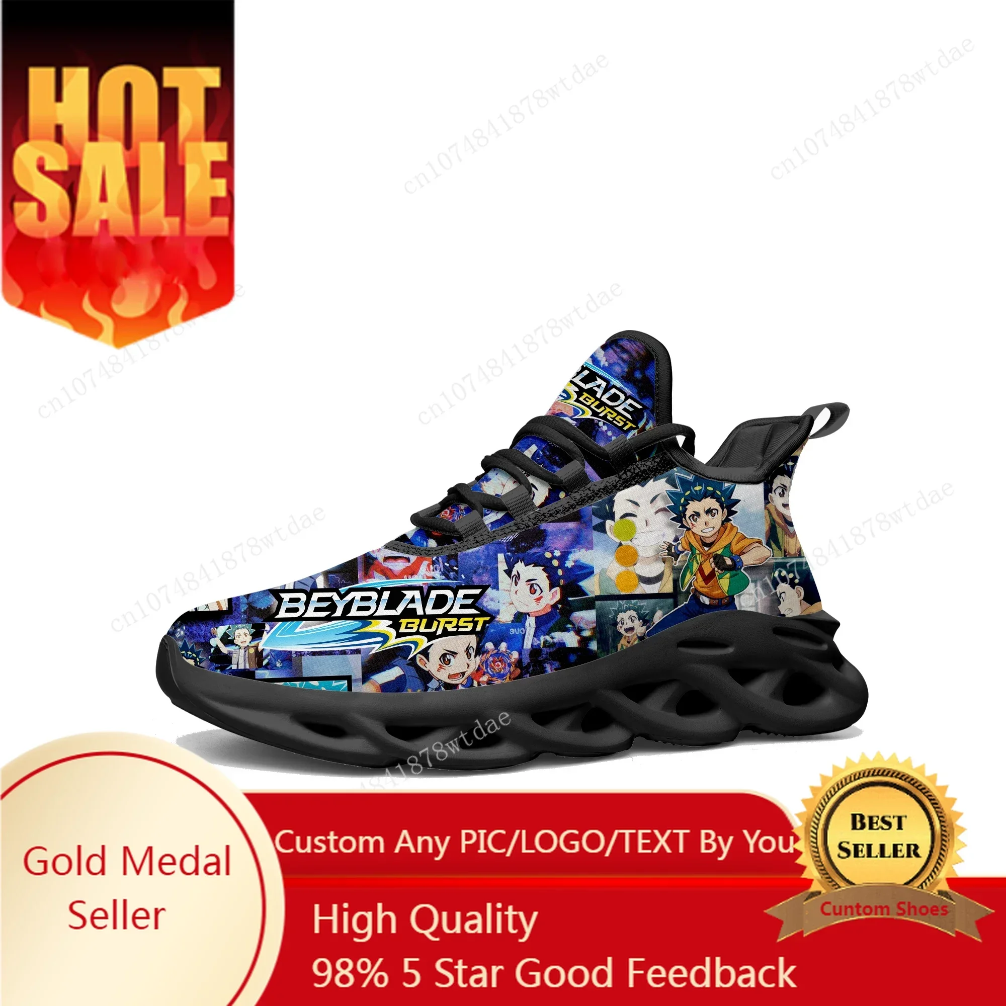 

Beyblade Burst Flats Sneakers Mens Womens Teenager Sports Running Shoes High Quality Aoi Valt Anime Custom Lace Up Mesh Footwear