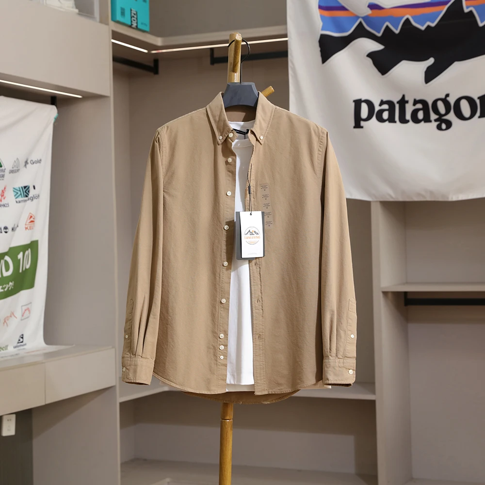 

Long Sve Cotton irt Waed Pure Cotton Couples Sle Button up Casual Wear Spring Autumn Comfortable Breathable