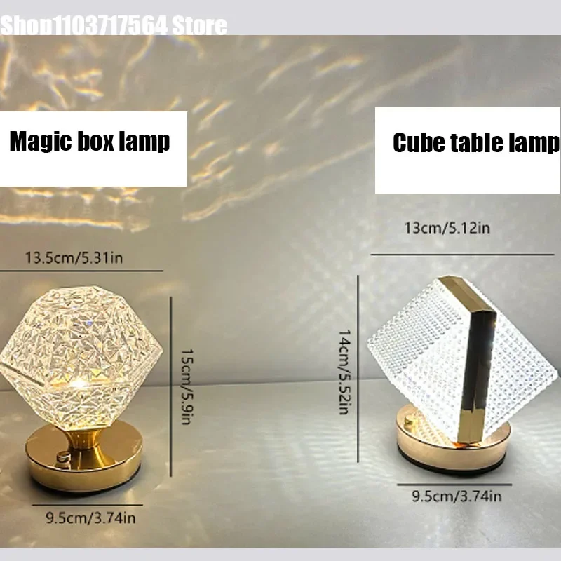 Lampu meja logam sederhana Modern lampu kamar tidur kamar tidur kristal akrilik dekorasi lampu malam kecil suasana lampu