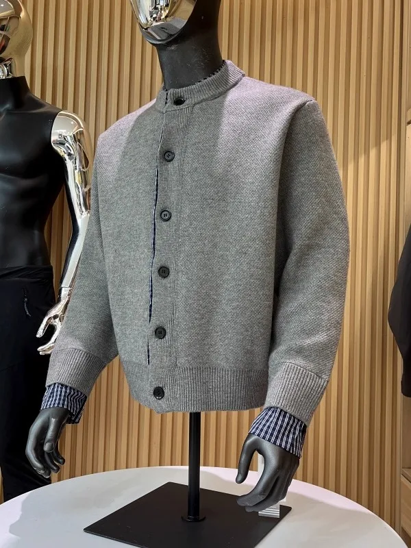 

Premium Feel! Couple Sle! Autumn New Men's Loose Knitted Cardigan Sweater Outerwear Soft Polyester Fiber Long Sve Faio...