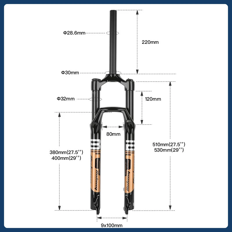 BOLANY 27.5/29 بوصة سريعة الإصدار دراجة هوائية جبلية شوكة تعليق 32 مللي متر Stanchion ، 100 مللي متر شوكة عرض سبائك الألومنيوم ملحقات MTB #5