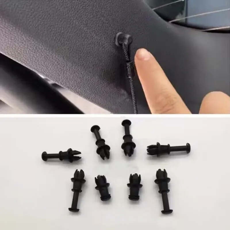 2/4PCS Car Retainer Clips Black Vehicle Trunk Luggage Rack Hook Pivot Fastener Buckle Interior Trim Card Door Liner Fixed Clamp