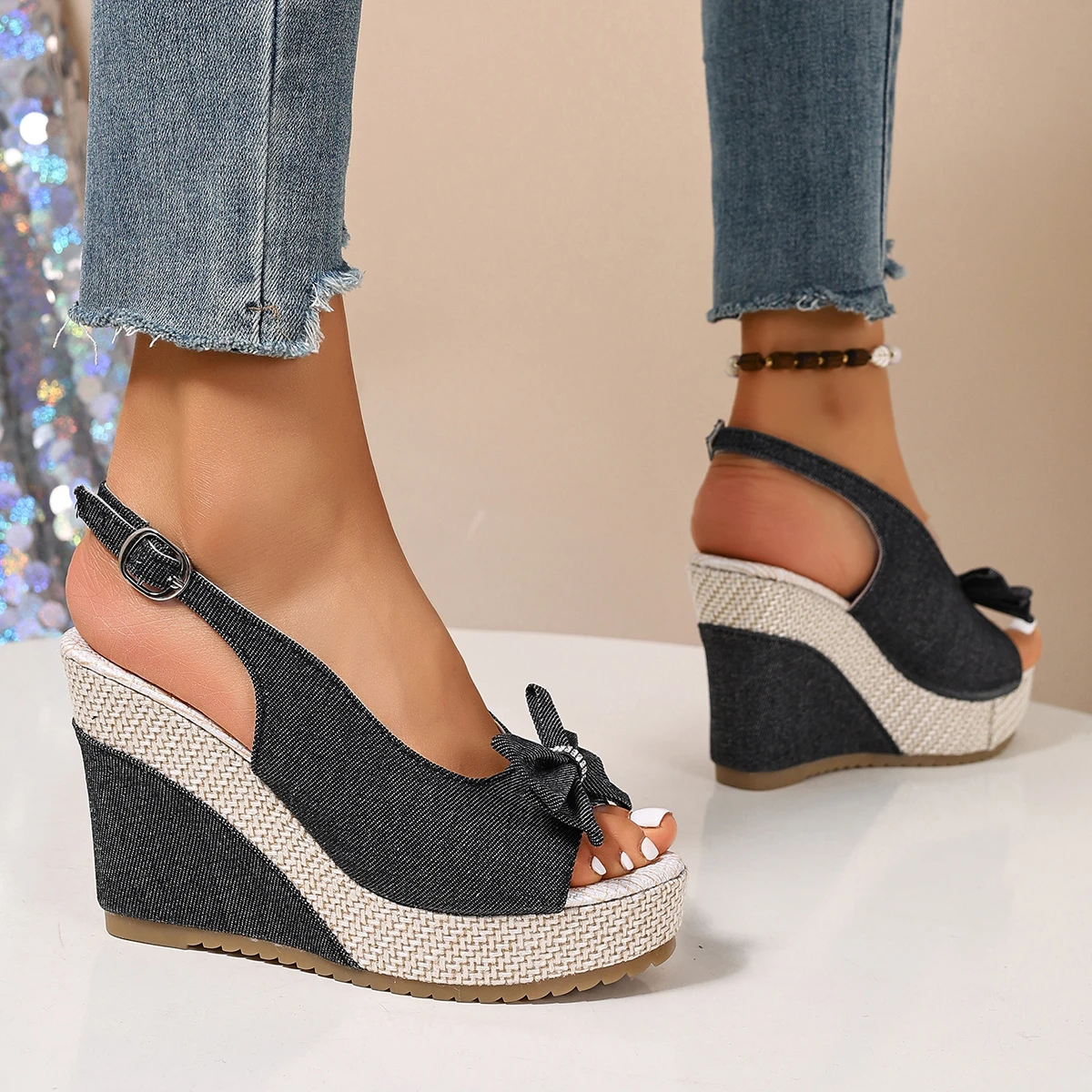 Vintage Rivet Decor Wedge Sand - Vintage Fashion In 2026 review and price