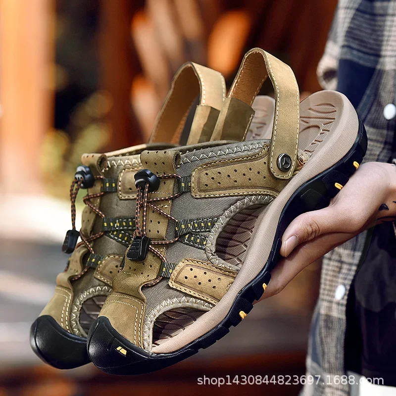 صندل Echt Learning للرجال، كبير الحجم، كاجوال، في سن المراهقة، حبلا