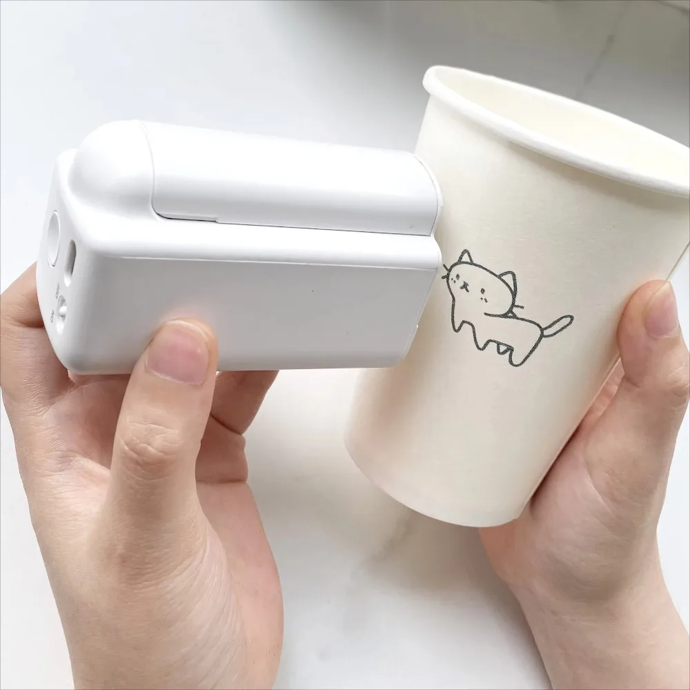 Handheld Portable Logo Printer 2.6 Inch Large Size for Fabric Card Carton Cup DIY Pattern QR Code Waterproof Mini Coder