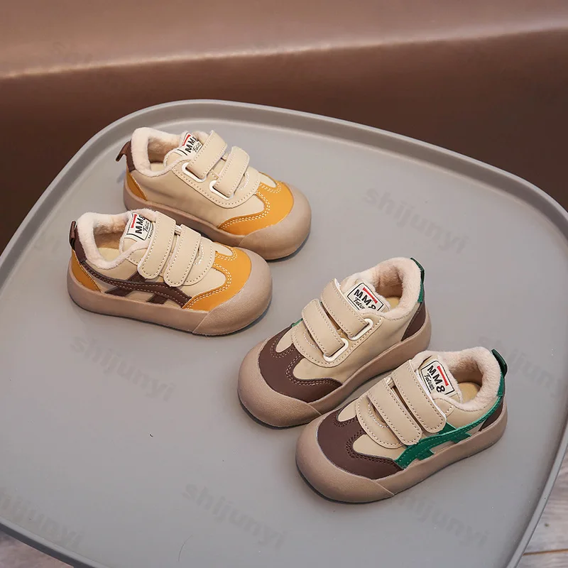 Winter Children Casual Sneakers 2025 Girls Boys Sports Shoes Soft Sole Fashion Kids Baby Casual Shoes Toddler Cotton Shoes