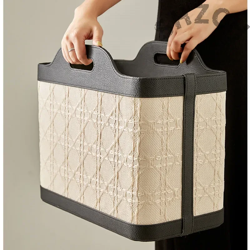 Woven Vine Grass Storage Basket – Rustic Middle-Ancient Style Laundry Hamper & Multifunctional Bathroom Organizer