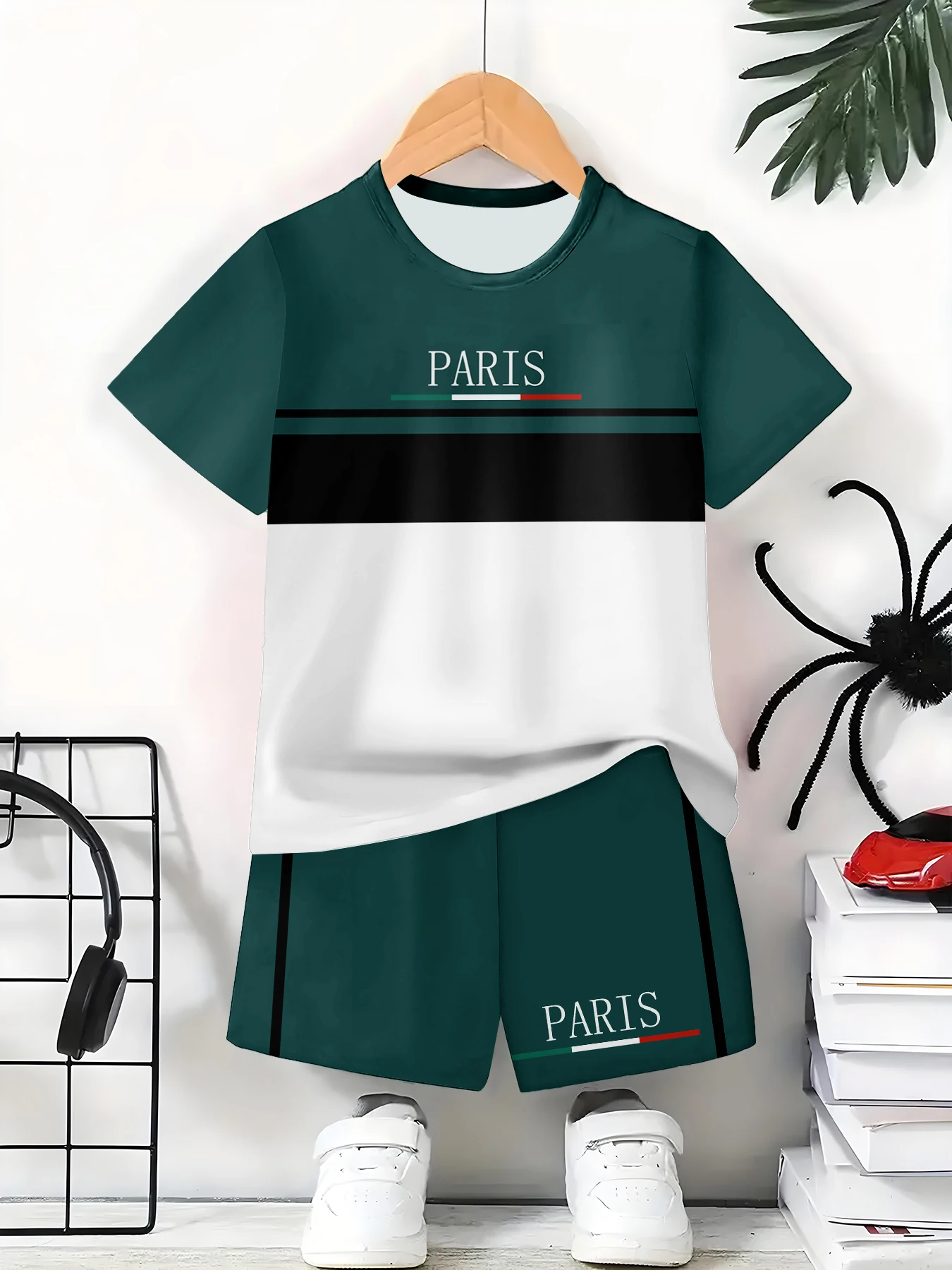 Summer Hot Selling 3D Printed Polyester Short Sleeved T-shirt Shorts Set Fashionable Casual Breathable Set Men's Clothing