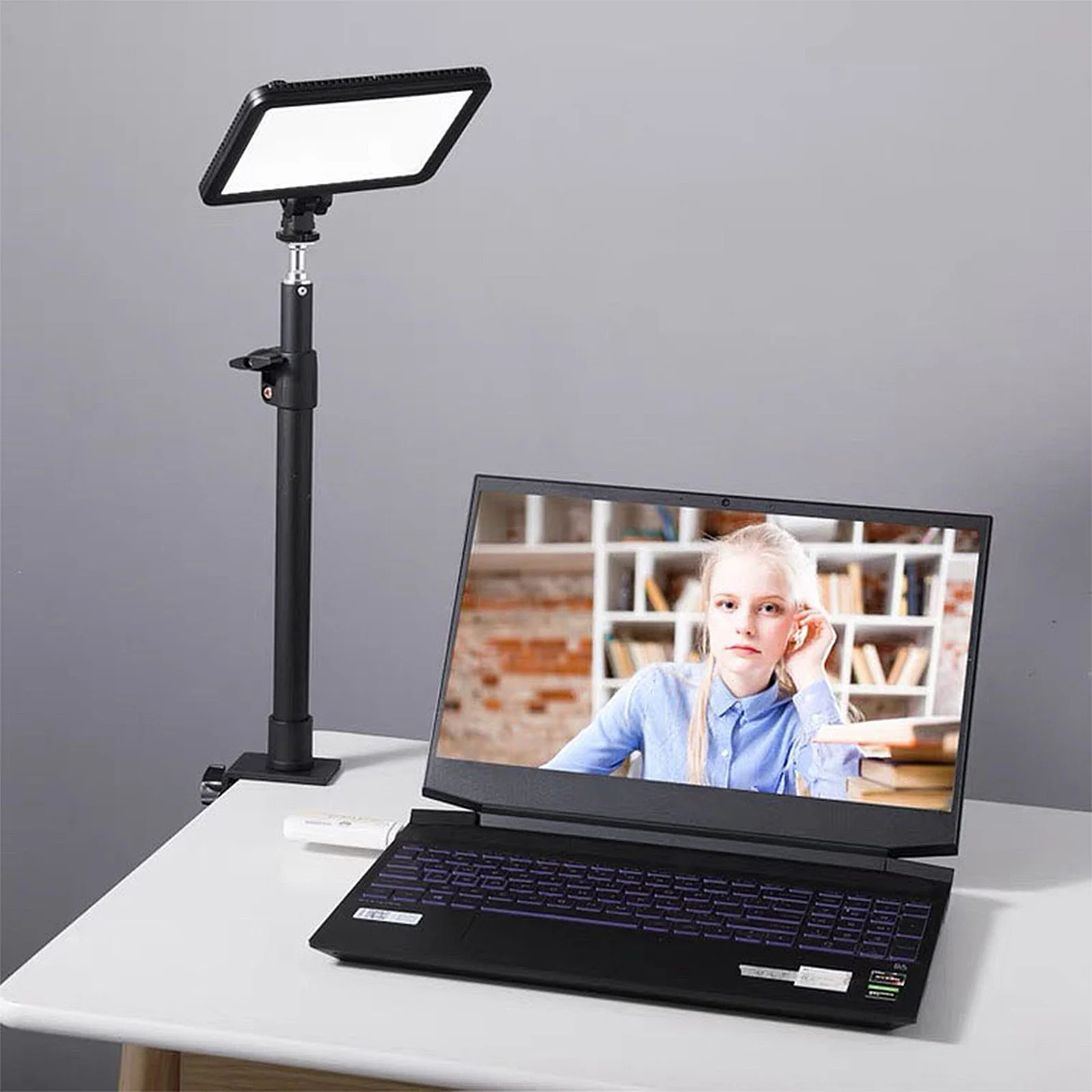 

Aluminum Alloy Ring Light Stand, Adjustable 6-13Cm Clamp For Dslr Camera Phone Video Light, Extendable 46-74Cm, Studio