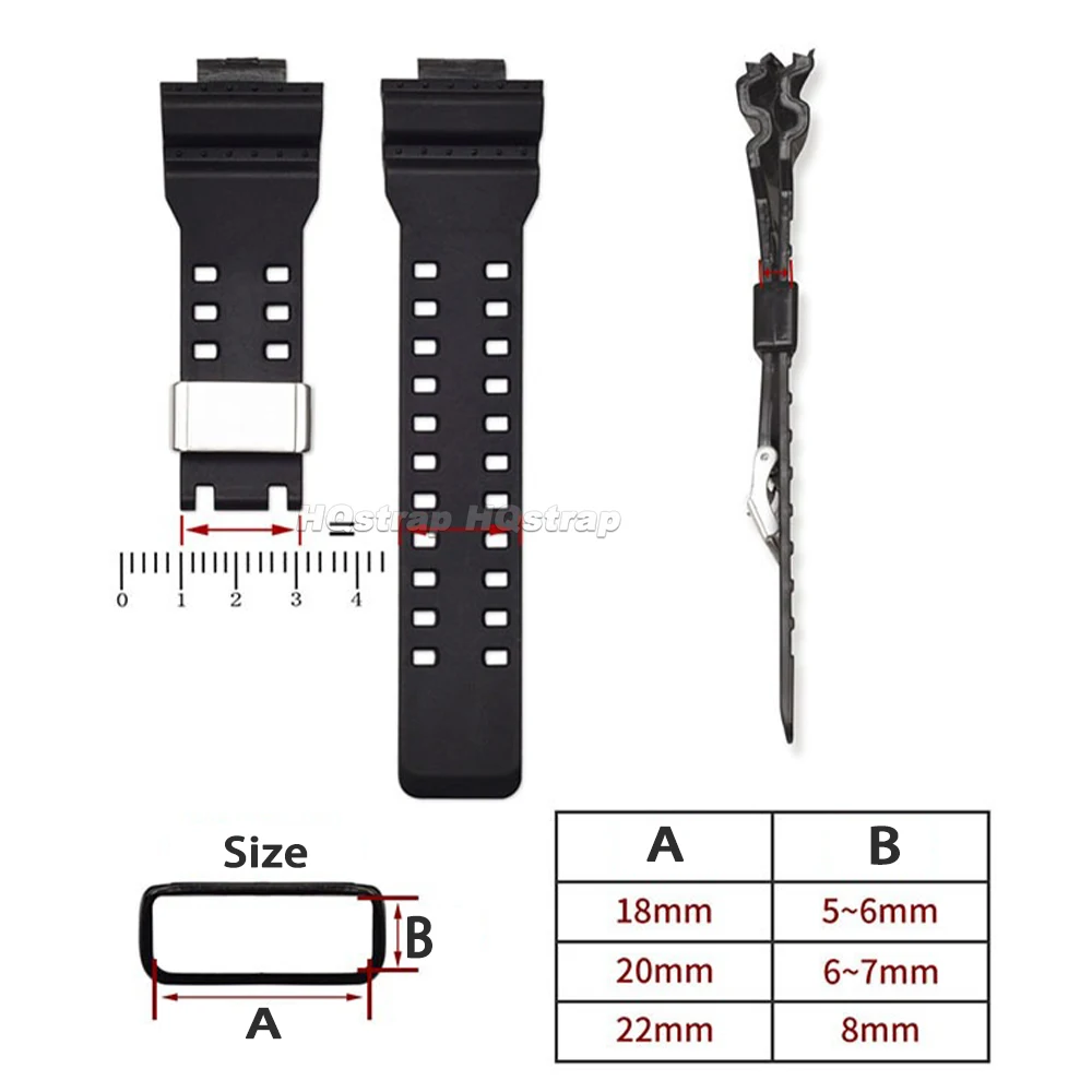 18/20/22/24mm Metal Ring Buckle Watchband Keeper for Casio GWG1000 GA110/700 GG1000 DW5600/6900 Movable Watch Strap Holder Loop