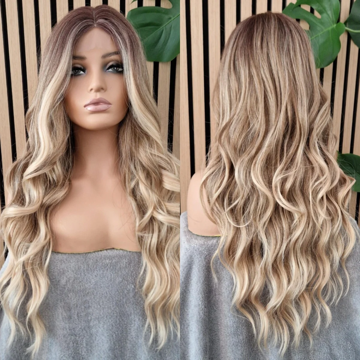 لينة أومبير تسليط الضوء على الكرمل شقراء الاصطناعية الدانتيل شعر مستعار أمامي للنساء طويل الجسم موجة عالية الجودة شعر مستعار رخيصة على التخليص بيع