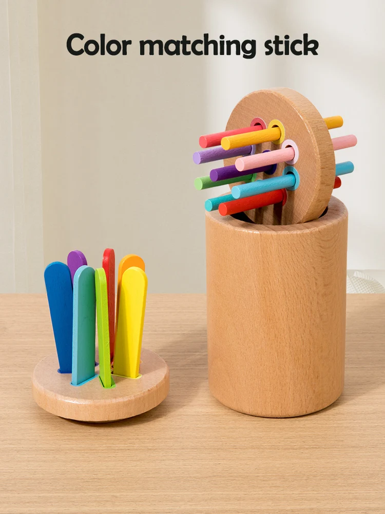 Montessori Spielzeug Holz Farbe Sortierung Spielzeug Feinmotorik Sensorische Matching Spiele Pädagogisches Kind Spielzeug Für 1-3 Jahre alt 3 + Geschenk – Detail 13