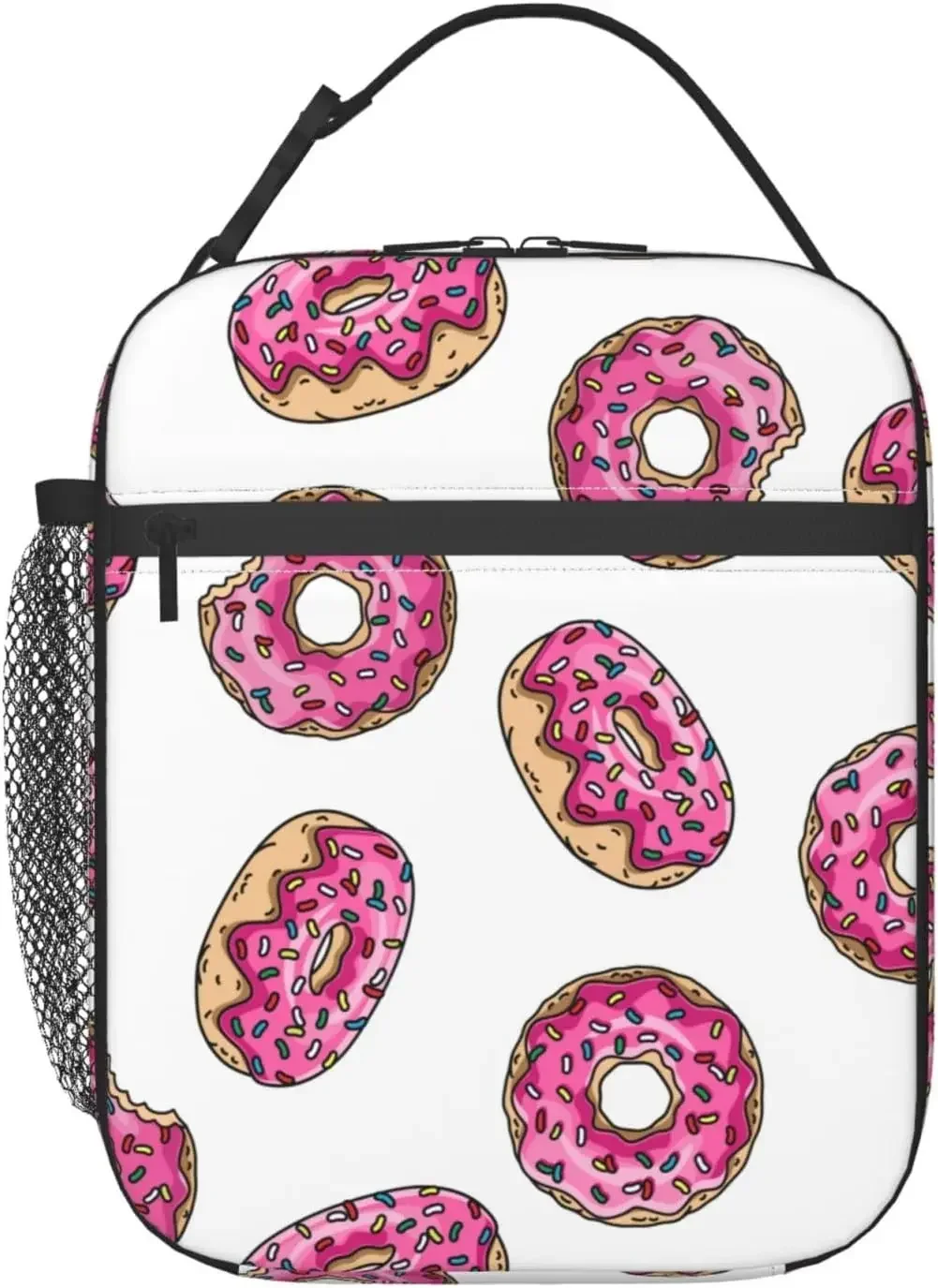 

Donut Lunch Bag Insulated Reusable Lunchbox Portable Cooler Lunch Tote Bag For Women Men Office Work Picnic Camping