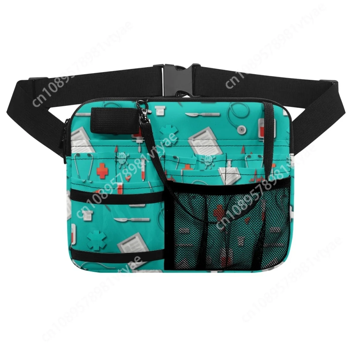 Medical Nursing Equipment Print Adjustable Waist Bag Portable Practical Multi-Pocket Belt Bag Fanny Pack for Pharmacists Doctor