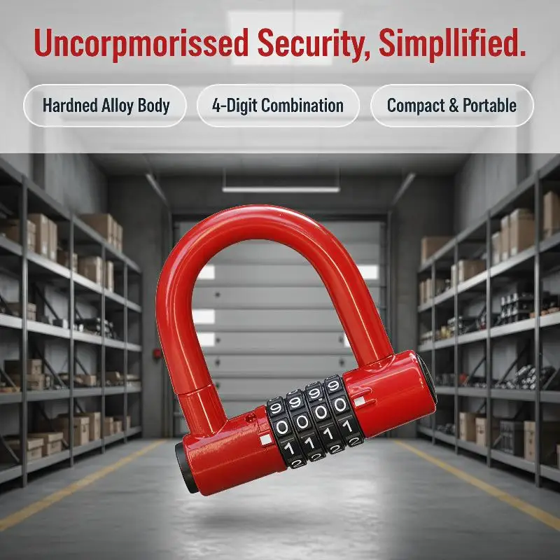 Weatherproof 4 Digit Combination Padlock Zinc Alloy Anti-Pry Password Lock for Door Bike Motorcycle Farm Gate