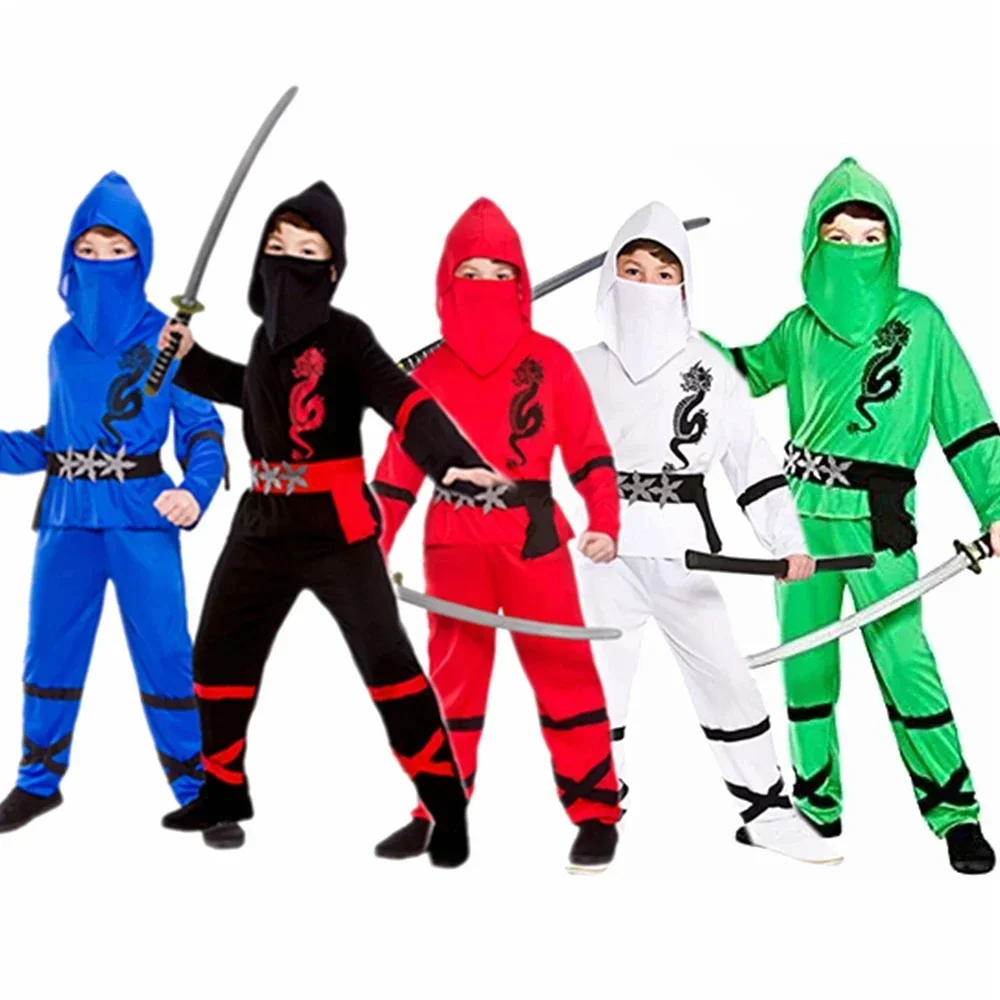 Enfants Ninja costume puissance Ninja cosplay garçon Halloween guerrier Ninja costume carnaval Purim Party costume set