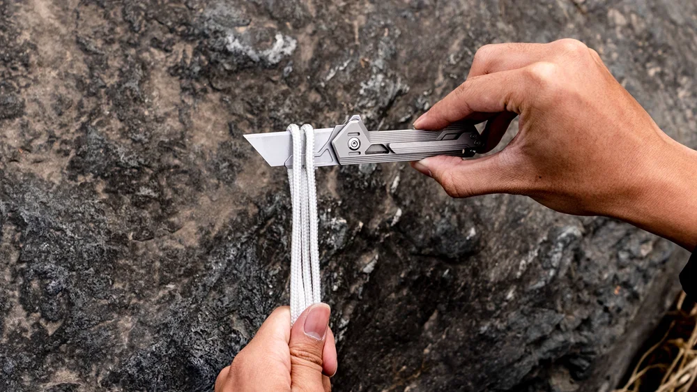 Titanium Alloy Pocket Cutter Knife Unpacking Camping Pocket Outdoor Tools Utlity Knife EDC