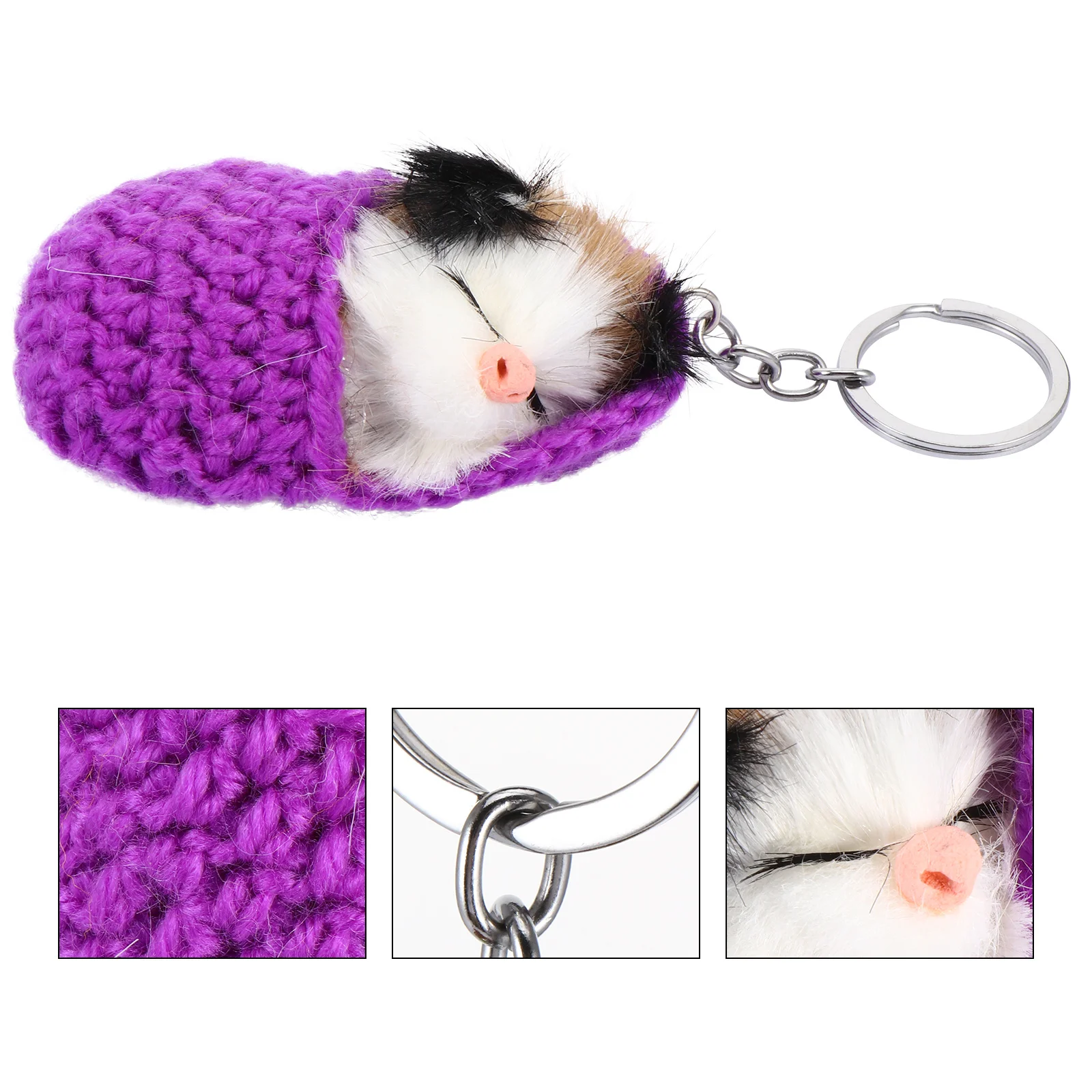 

1Pcs Sleeping Mouse Keychain Charming Chic Gift for Kids Friends Bag Pendant Car Key Decoration Trendy Keychain