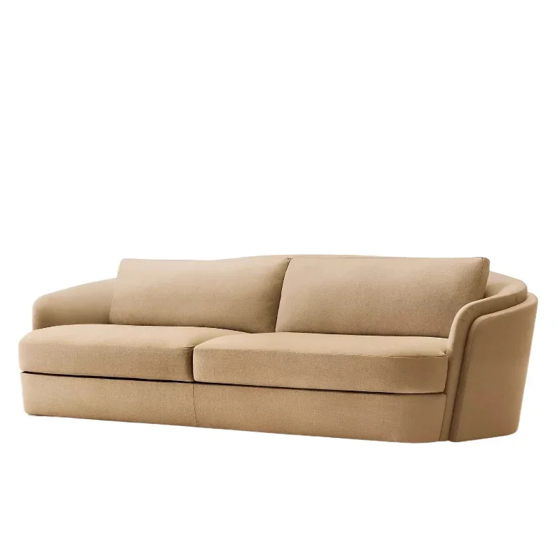 

Rural retro cotton fabric three-person sofa, modern simple living room home corner sofa