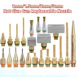 Hot Melt Glue Gun Nozzle Kit Copper 1mm/1.5mm/2mm/3mm Silicone Gun Replaceable Nozzle Accessories for 300W Threml Glue Gun