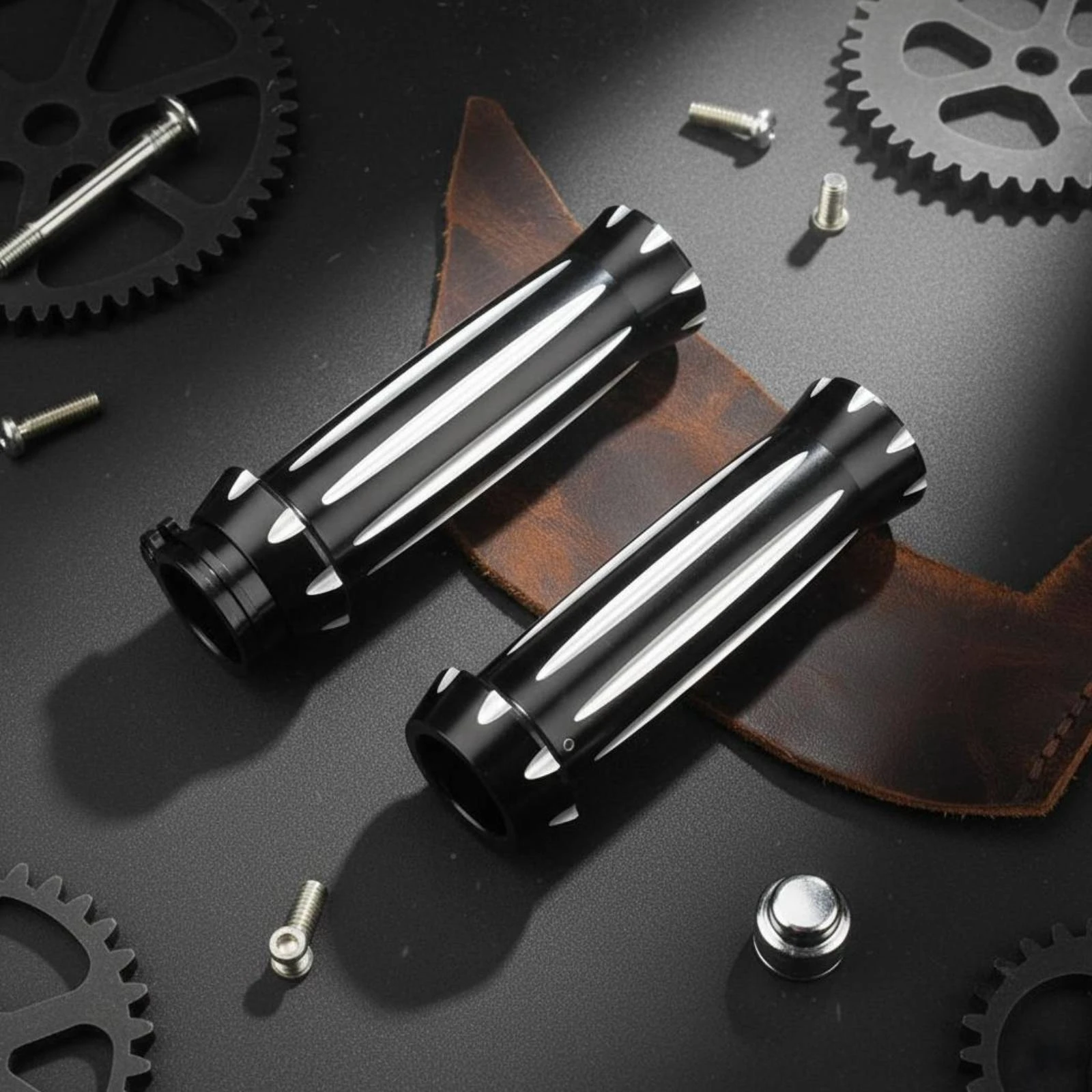 

1 Inch Motorcycle Grips CNC-Machined 1-Inch Handlebar Grips Cylindrical Comfortable Grip