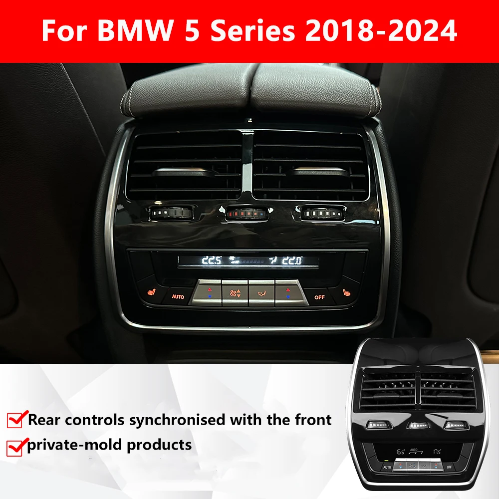 The Car Accessories For BMW 5 Series 2018-2024 Upgrade Rear Air Conditioning Control Panel Display  Smart module Plug and play