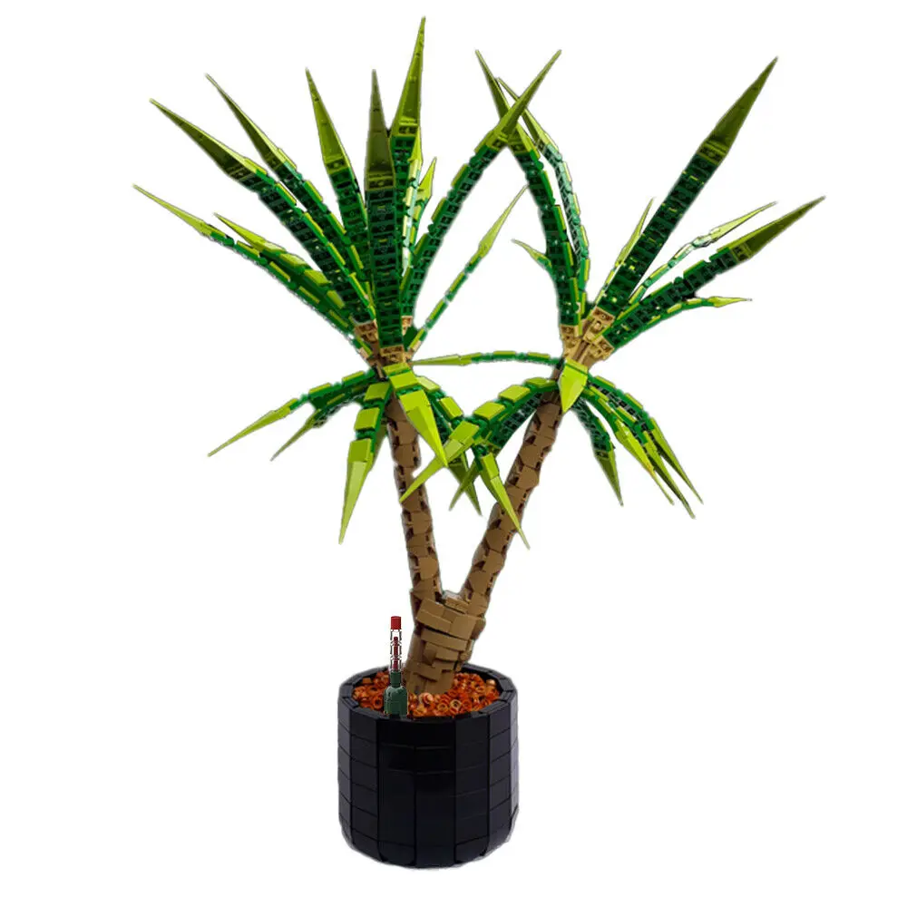 

Dracaena Marginata / Room Plant, Potted Plant Model 1952 Pieces MOC Build