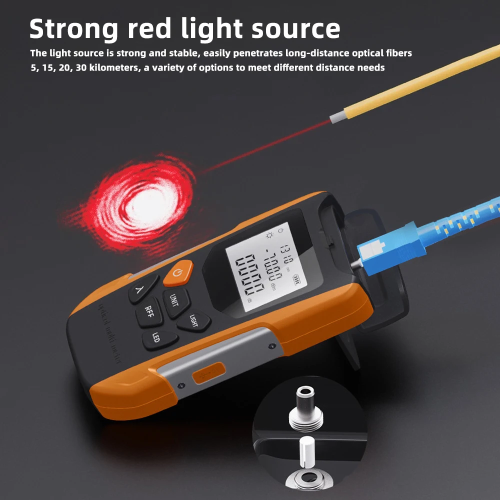 

Мини-измеритель оптической мощности, визуальный локатор неисправностей, тестер оптоволокна, ручка, профессиональный цифровой мультиметр, зарядка через USB