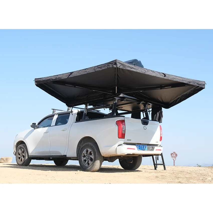

270 Degree Awning Free Standing Car Side Awning Tent with Walls Outdoor for Camping Travelling