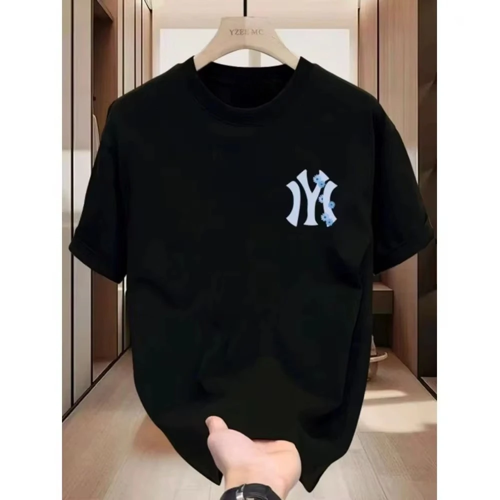 2026 New Style Cotton Men's and Women's Universal Short-Sleeved Round-Neck Summer Fashion Loose-Fitting Casual T-Shirt