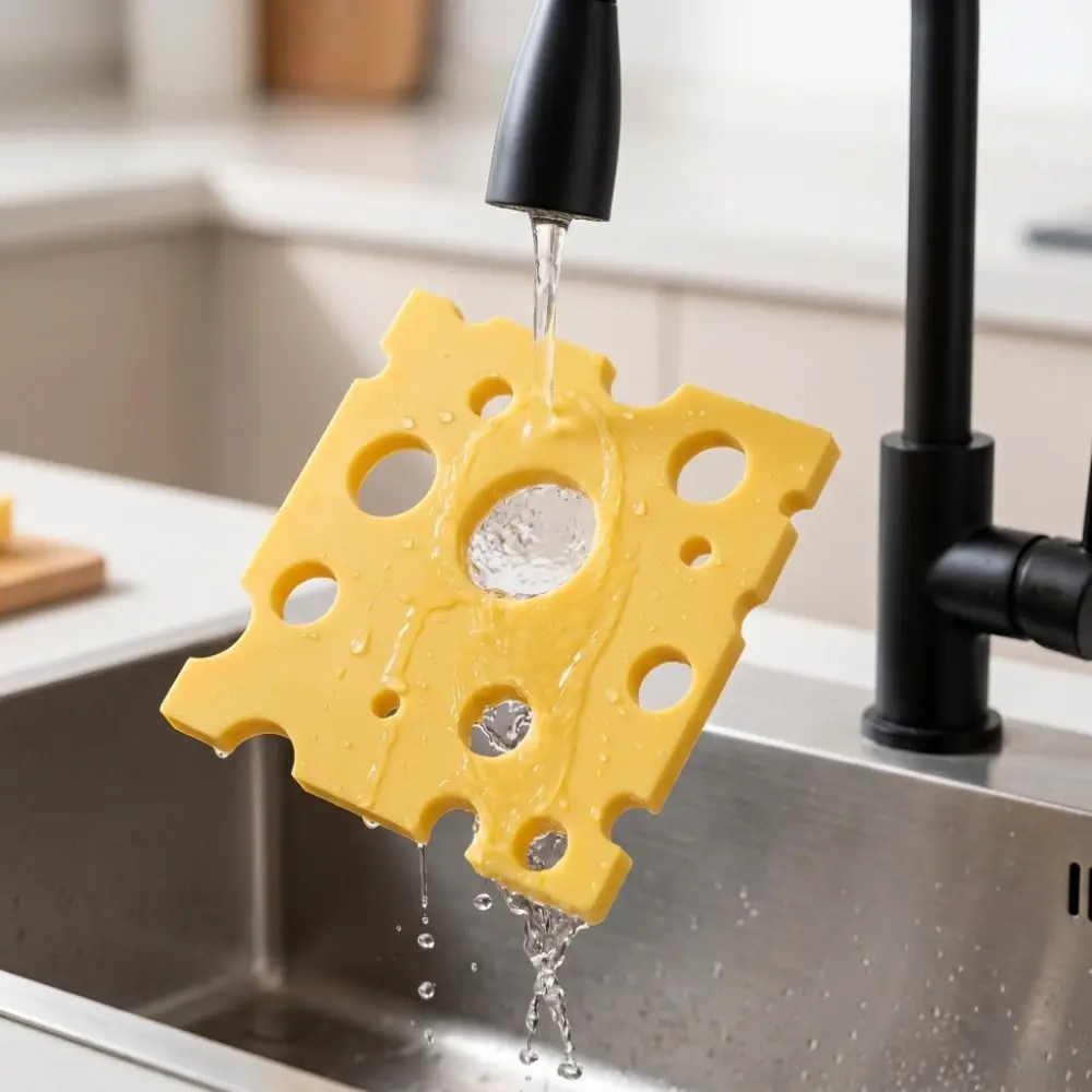Desk Protector Heat-Resistant Cheese Coasters Non-Slip 3D Printed Coffee Mug Pad Washable Desktop Decoration Drink Coaster Bar