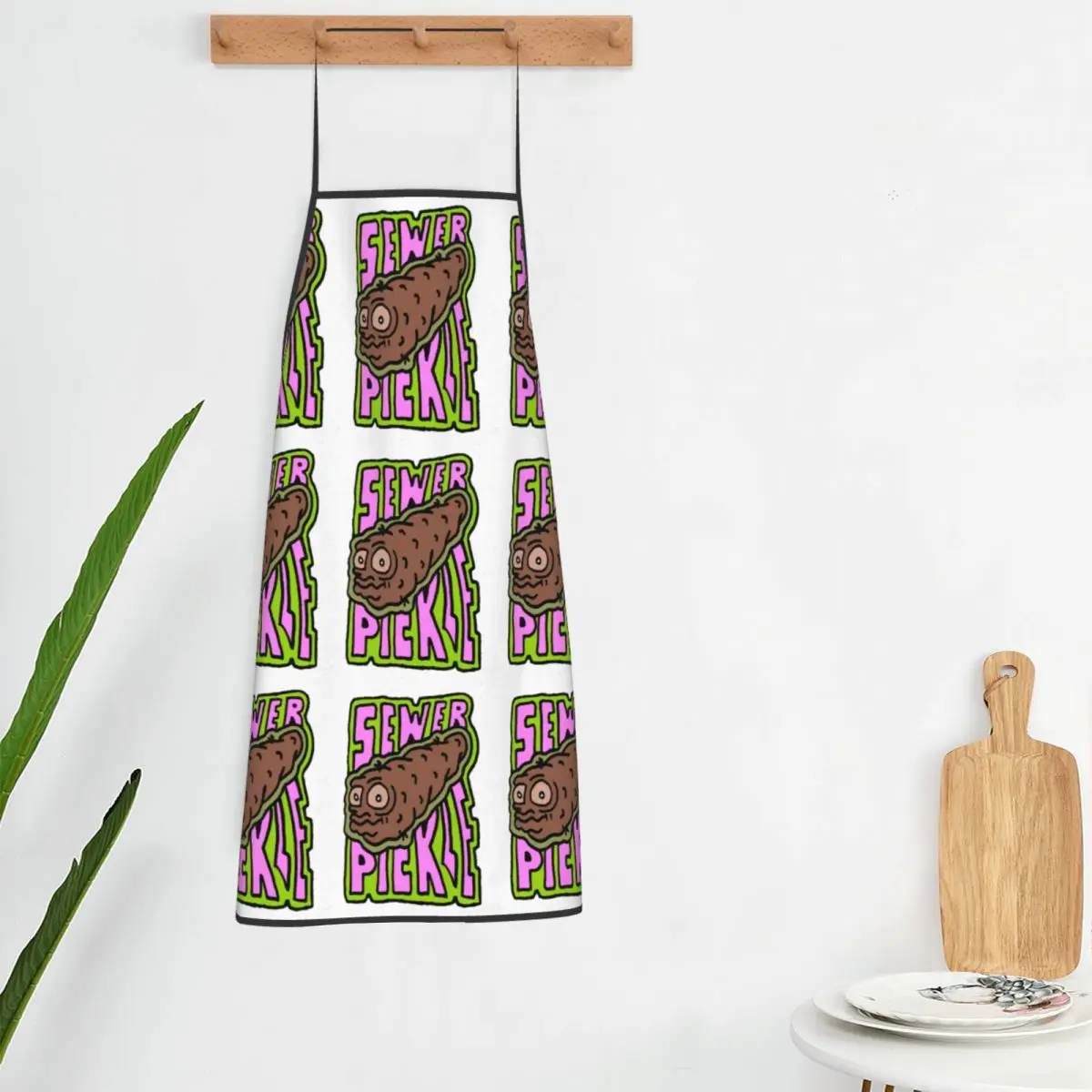 Sewer Pickle Apron Chef Cooking Baking Tablier Bib Kitchen Cleaning Pinafore for Women Men Gardening
