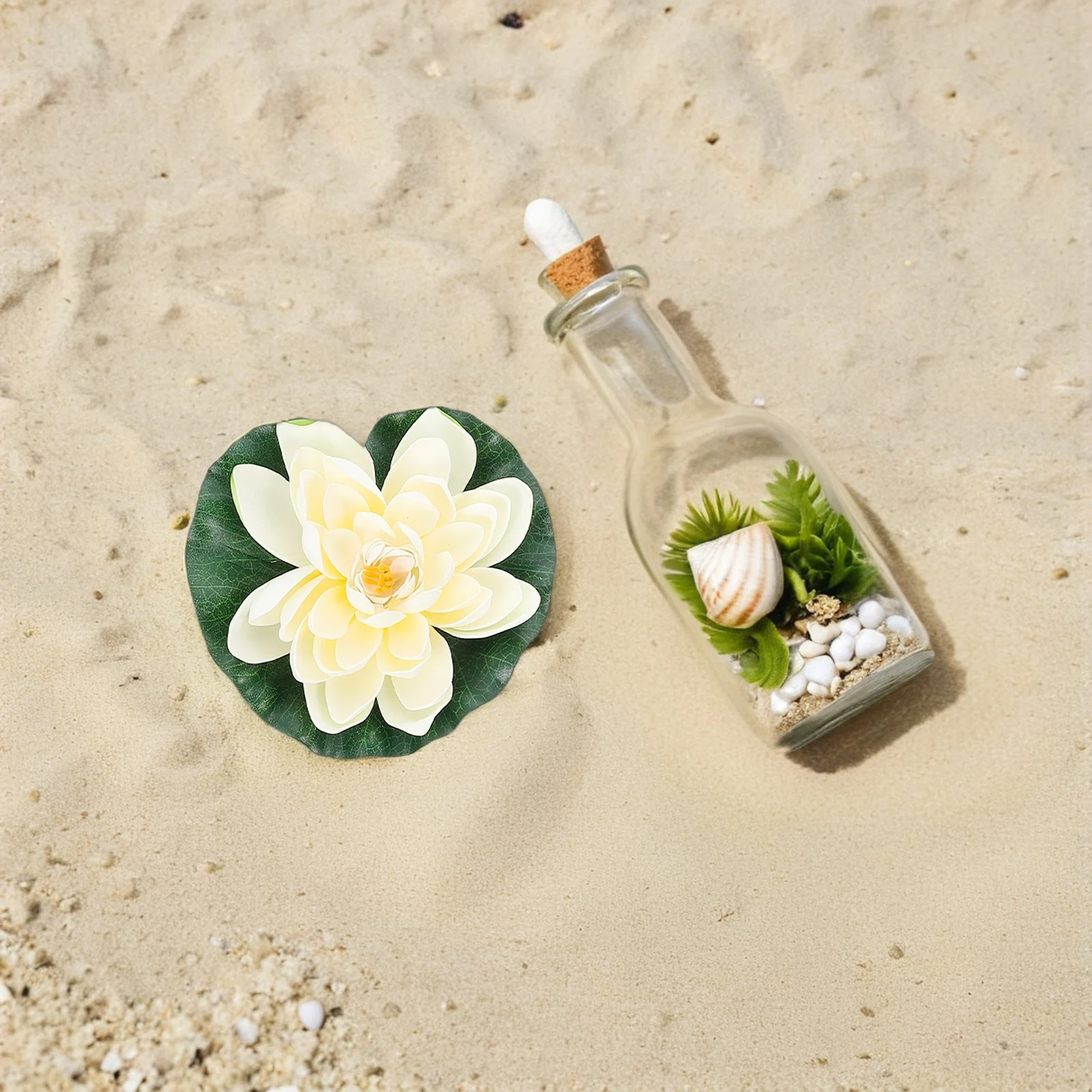 

8Pcs 17cm 10cm Simulation Lotus Artificial Water Lilies Realistic Floating Pond Fish Tank Garden Decoration Simulation Lily