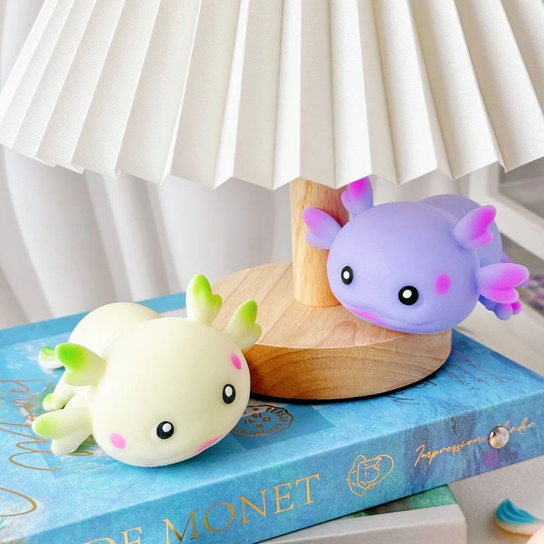 

Милые саламандры, сжимаемые игрушки, креативные снятия стресса, мультяшные аксолотлы, непоседы, моти, непоседа, вентиляция, необычные подарки