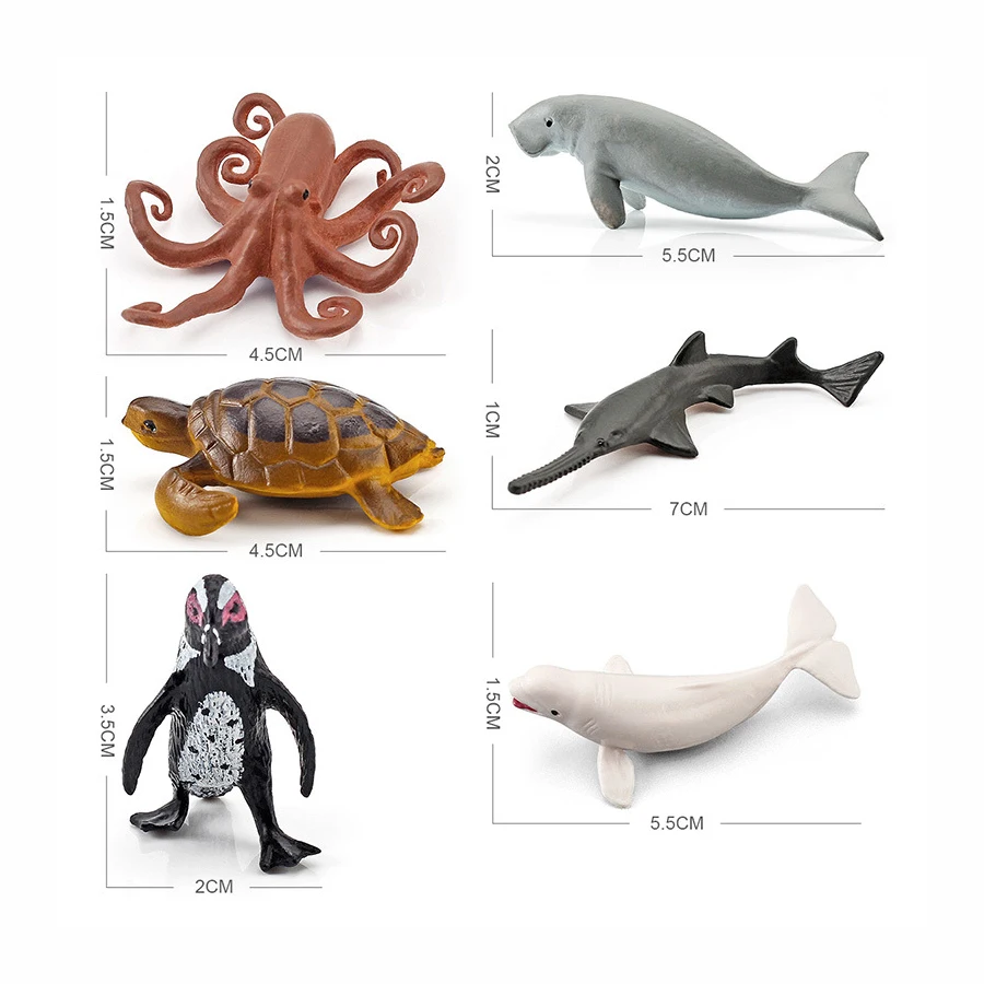 Realistyczne Mini Starożytne Życie Morskie Zwierzęta Dhistoryczne Stworzenie Morza Cambrian Megalodon Delfin Wieloryb Rekin Model Figurki