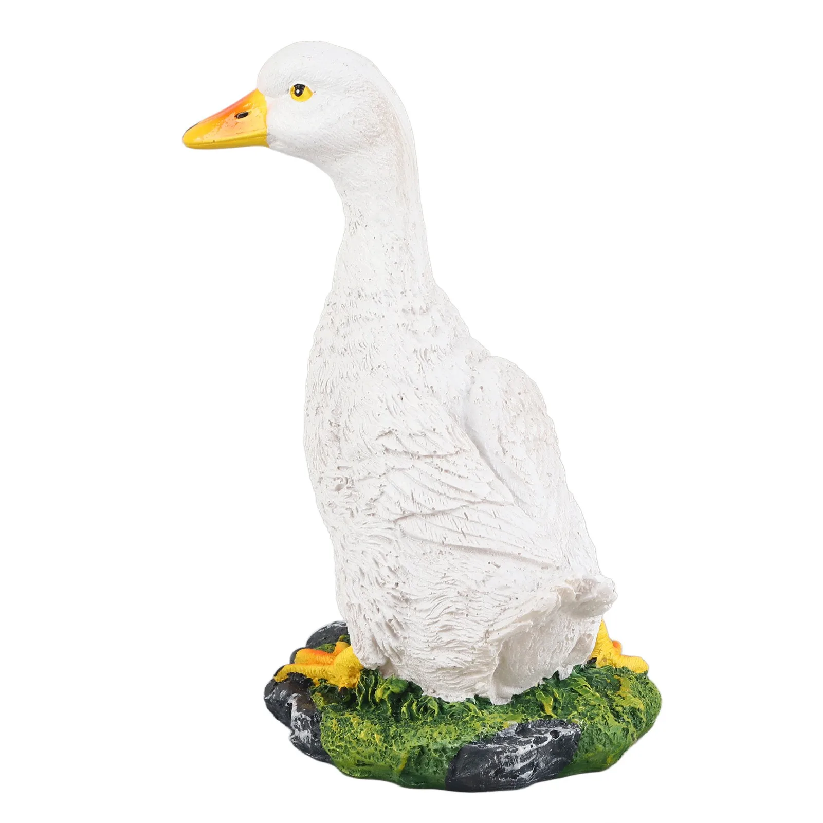 Outdoor Simulation White Duck Statue Landscape Sculpture Courtyard Garden Decoration