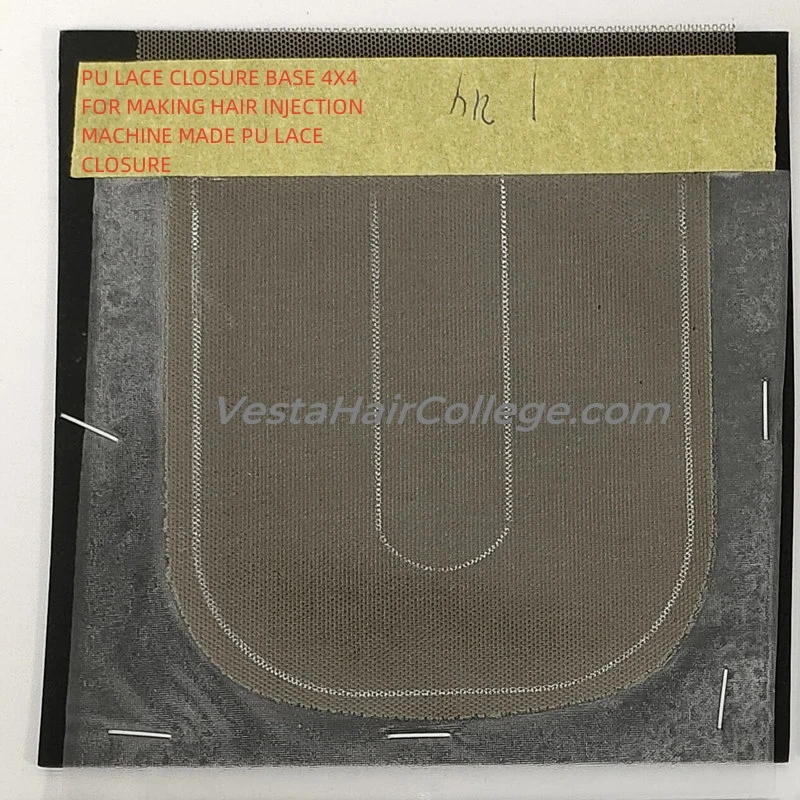 Vesta Hair Pu Lace Closure Base 4X4 for Making Hair Injection Machine Made Pu Lace Closure