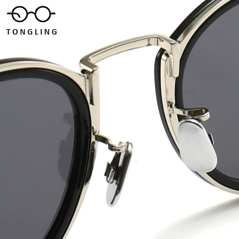 2025 مصنوع يدويًا في دفعات محدودة، نظارات شمسية من خلات التيتانيوم النقي خفيفة للغاية مع إطار دائري قديم مثالي للحماية من الشمس #4