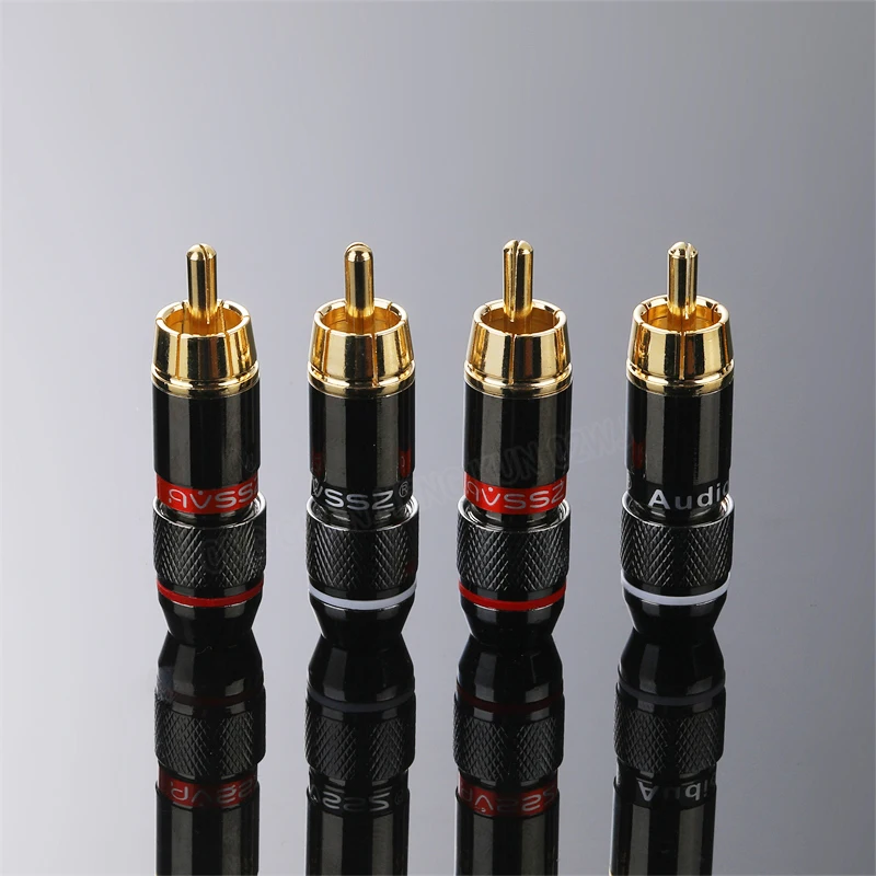 High Fidelity Vergulde Rca Adapter Diy Audio Box Plug Dvd Microfoon Audio Socket Audio Signaal Kabel Connector