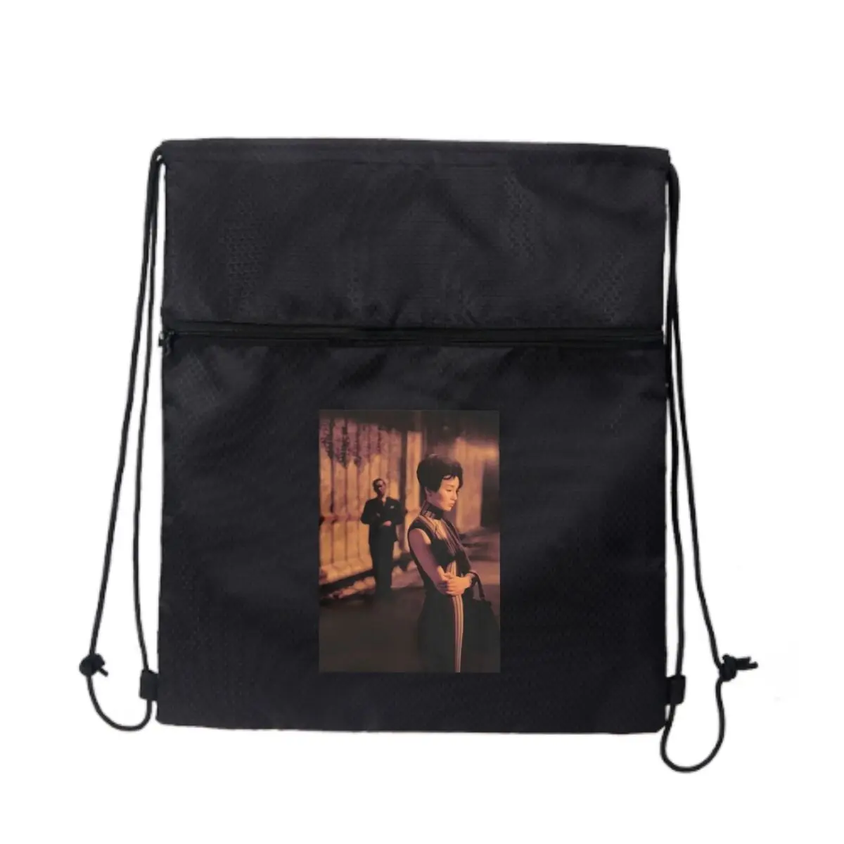 

Ретро драматическая сцена, художественная графика, мультисцена, круглая уличная сумка на шнурке, дизайн на молнии, сумка для отдыха и путешествий, фитнеса