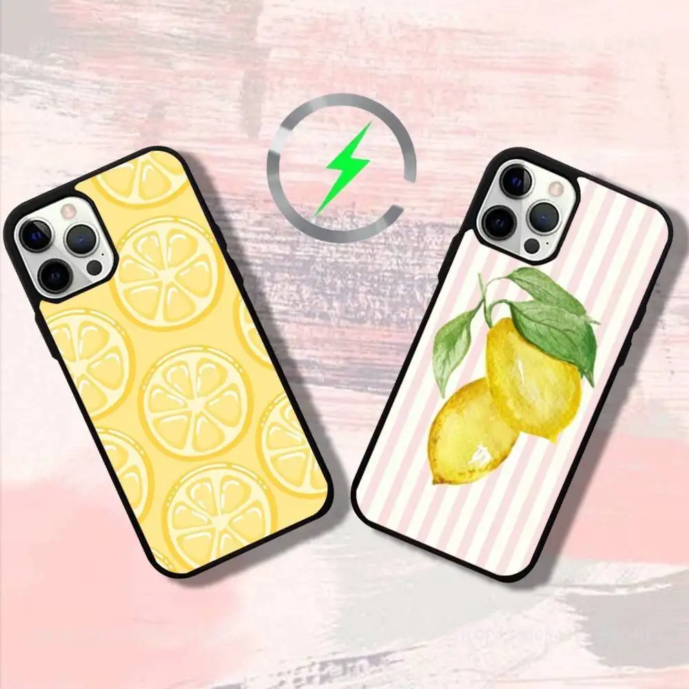

Fruit L-Lemons Phone Case For iPhone 16,15,14,13,12,11,Pro,Max,Plus,Mini,SE4,E Magnetic Magsafe Wireless Charging