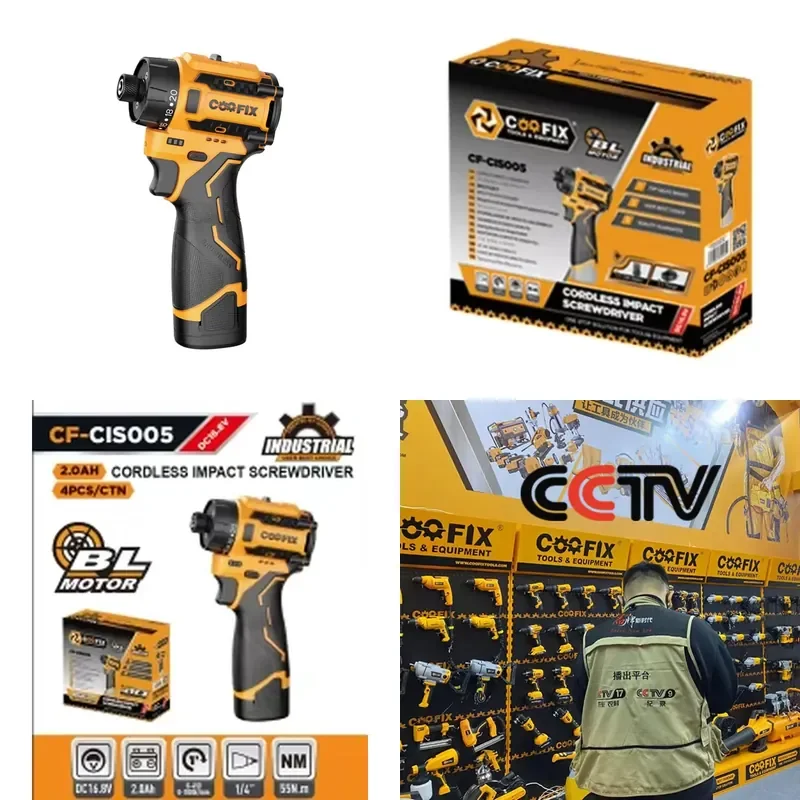 

【CHIMU HOME】 16.8V Brushless Cordless Impact Screwdriver with 2000mAh Lithium Battery