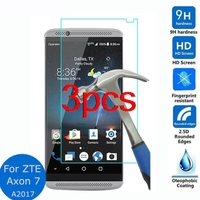 3PCS For ZTE Axon 7 A2017 Tempered Glass Screen Protector Clear 2.5D Protective Film On for Axon7 A2017 pelicula de vidro Guard