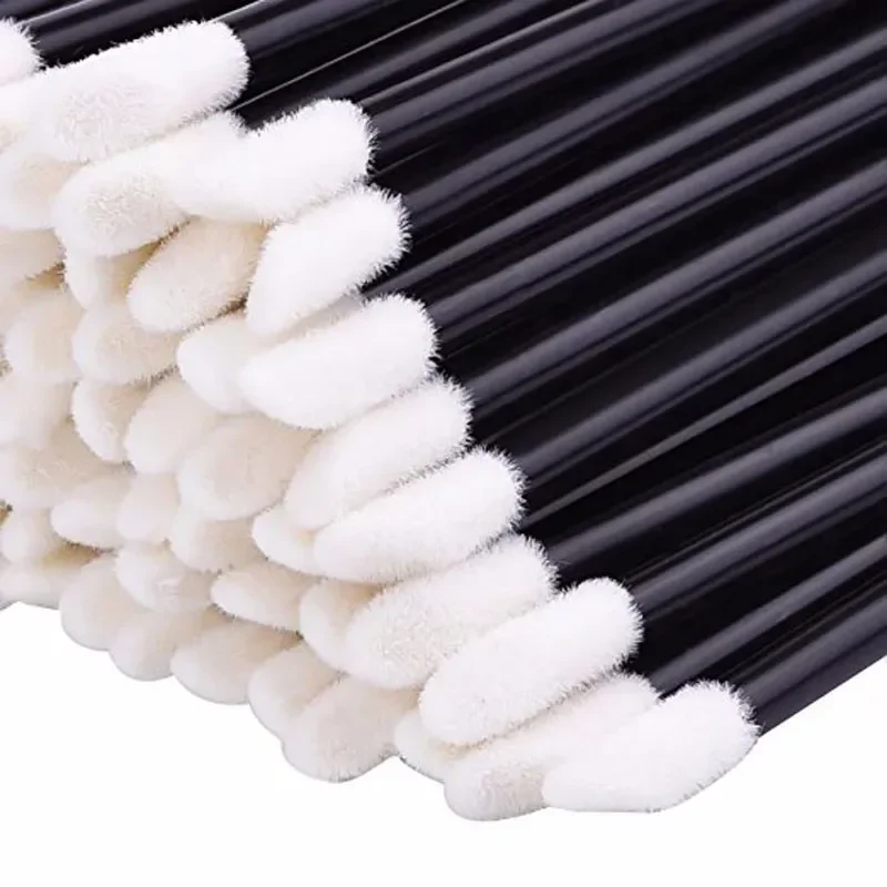 100 pçs atacado hotting escova labial acessórios femininos batom gloss varinhas aplicador perfeito melhor compõem maquiagem descartável