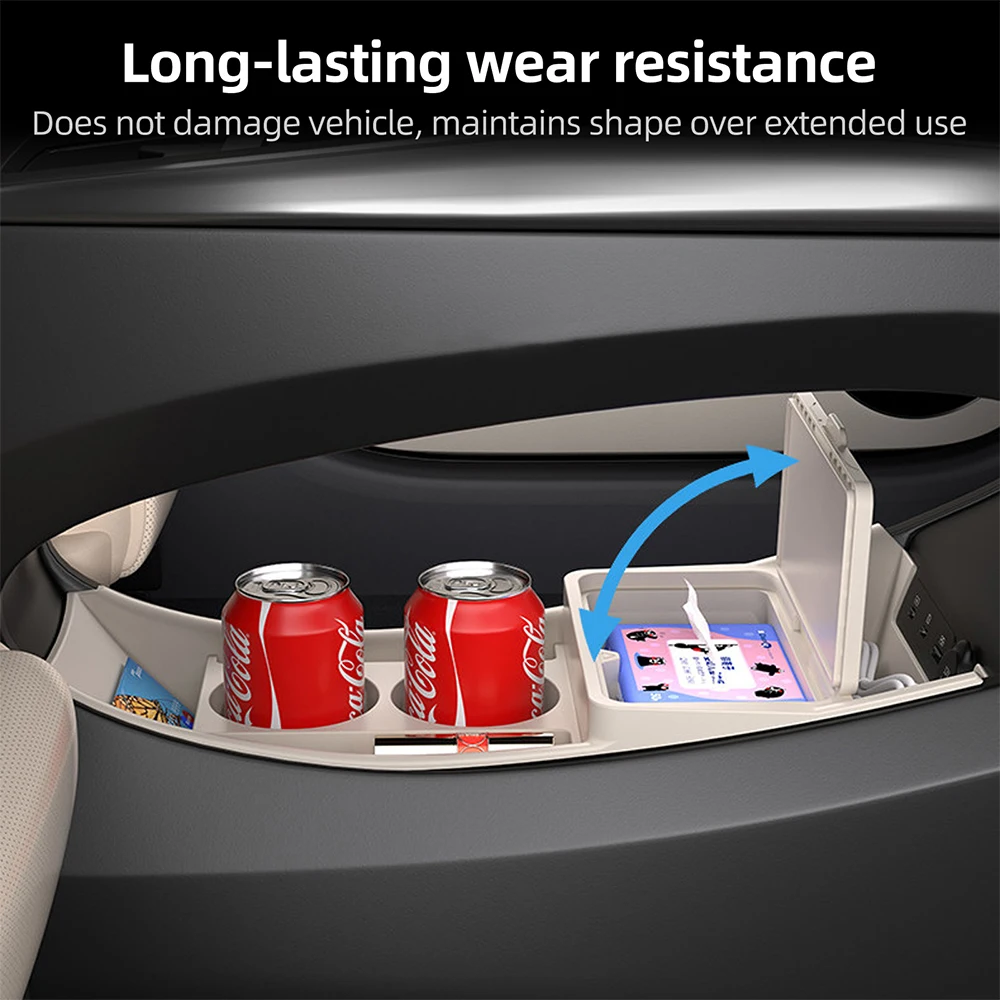 For BYD Dolphin 2025-2026 Silicone Lower Center Console Storage Organizer Box Car Interior Anti-Slip Dustproof Accessories
